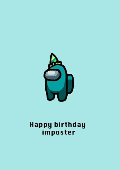 among us imposter Birthday Card 16774 created by Eliza Grace Studio