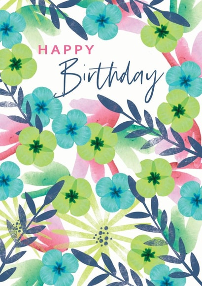 nature floral Birthday Card 19477 created by The Boy and the Bear