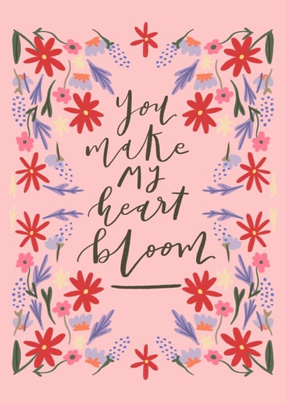 you make my heart bloom heart bloom Anniversary Card 20704 created by Beth Wake