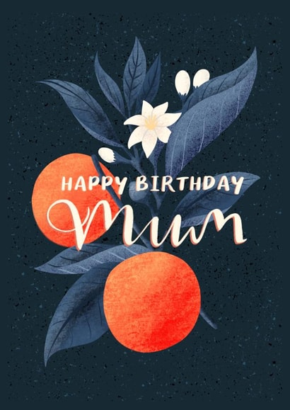 Pretty Birthday Card - Mum - Flowers created by Pilea Press