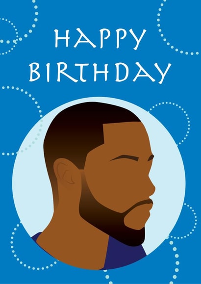 black man happy birthday Card 43699 created by Leanne Creative