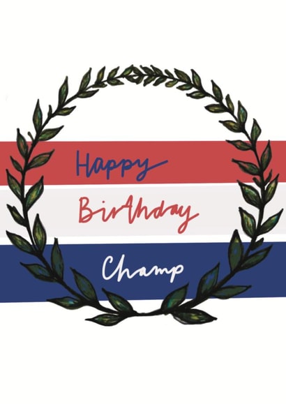male champ Birthday Card 19588 created by Bertie Bryans