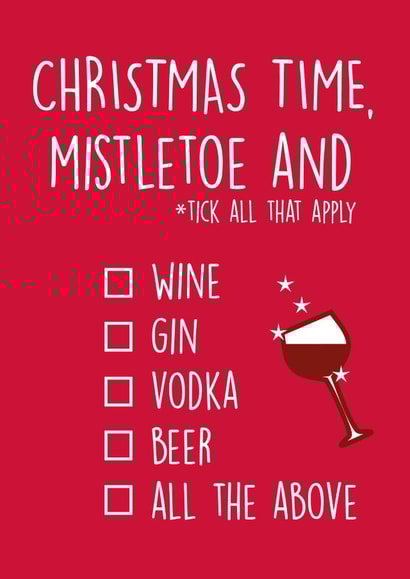adult alcohol Christmas Card 44208 created by PaperJam Creative
