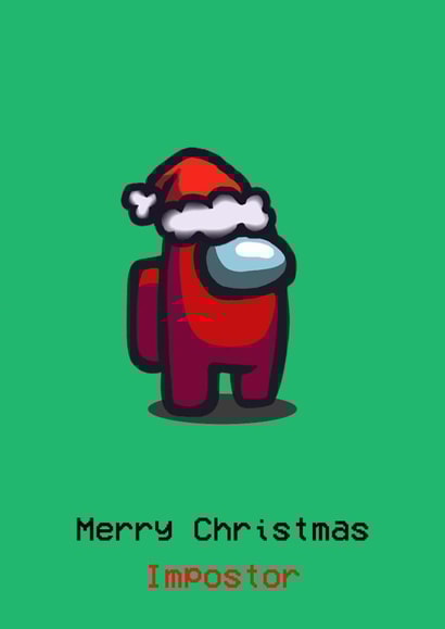 among us imposter Christmas Card 12427 created by Matt Lewis
