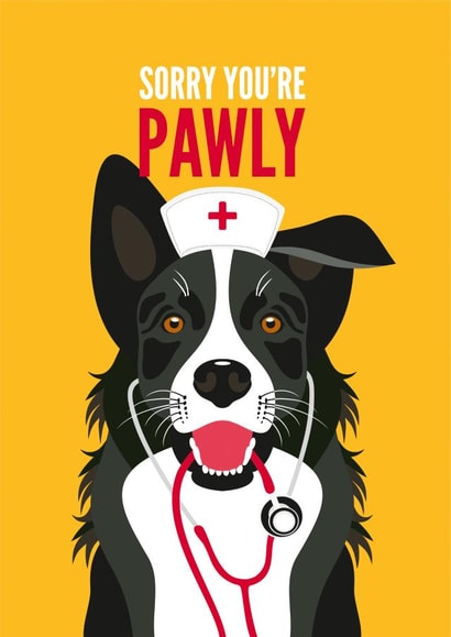 dog nurse Get Well Card 16822 created by Diva Doodle Designs