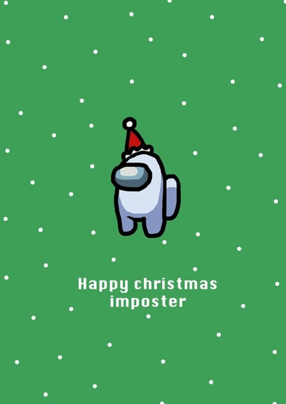 among us imposter Christmas Card 16776 created by Eliza Grace Studio