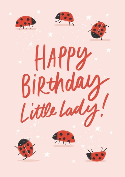 Cute Birthday Card - For Her - Ladybirds created by Nicky Laatz