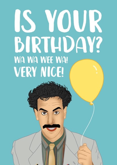 Ali G Borat Birthday Card 4160 created by The Cake Thief