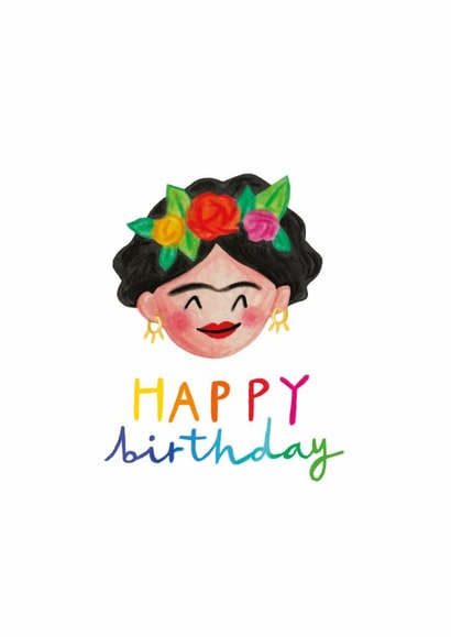Frida Kahlo Birthday Card created by Odd Socks
