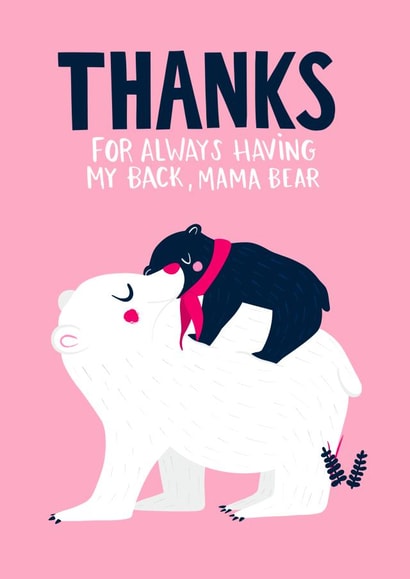 Cute Mother's Day Card - Bears - Thanks mama bear created by Lucy Maggie Designs
