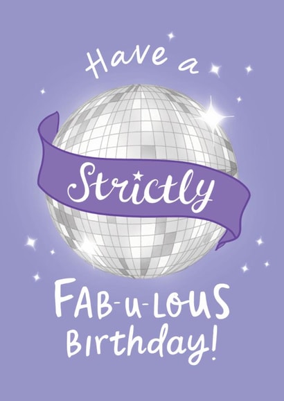 Funny Strictly Come Dancing Birthday Card for Her - Fab-u-lous Birthday created by The Cake Thief