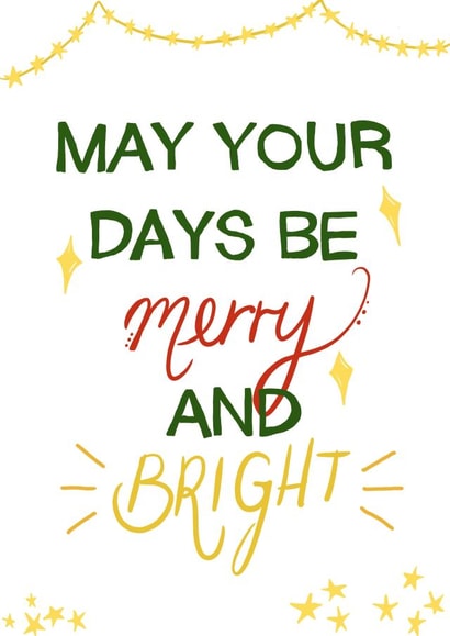 Merry Bright Christmas Card 40949 created by Holly Bernard
