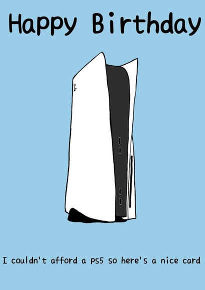 PlayStation Ps5 Birthday Card 16334 created by Kiwi Kitty Designs