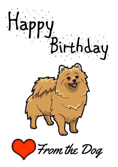 Pomeranian dog Card 38863 created by Love from the Pet