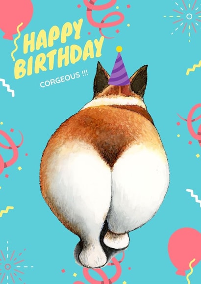 corgi dog lovers Birthday Card 20758 created by Angela Otimo