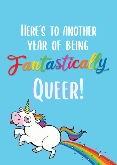LGBTQ gay Birthday Card 20382 created by Drunken Fairy 