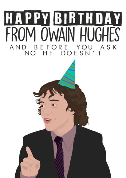 Gavin and Stacey Owain Hughes Birthday Card 19401 created by MintCards