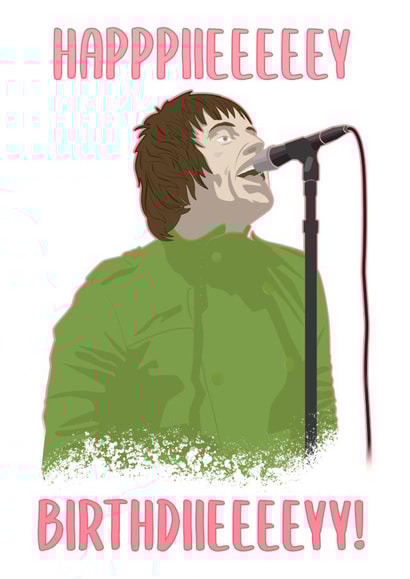 oasis music Birthday Card 19686 created by Billy James Wright