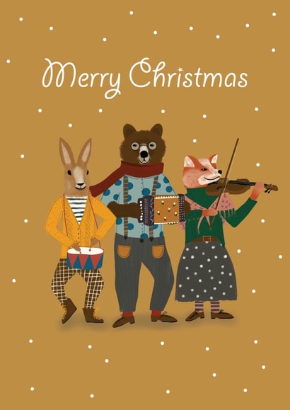 Animals Illustration Christmas Card 45873 created by Grietas Illustrations