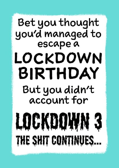 funny typography Birthday Card 44353 created by Jolly Ginger Cards