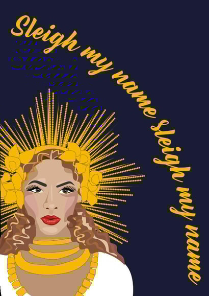 beyonce sleigh Christmas Card 20781 created by Laura Niles Design