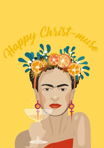 frida muse Christmas Card 20783 created by Laura Niles Design