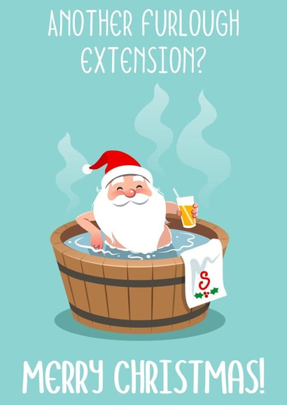 Santa on furlough Christmas card created by Matt Lewis