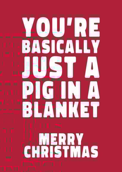 Pig in Christmas Card 16521 created by Kirsty Halliwell