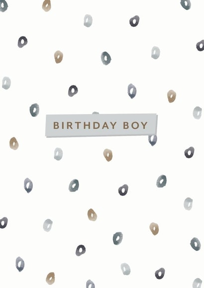 Watercolour circles birthday card blue created by Gooseberry Moon