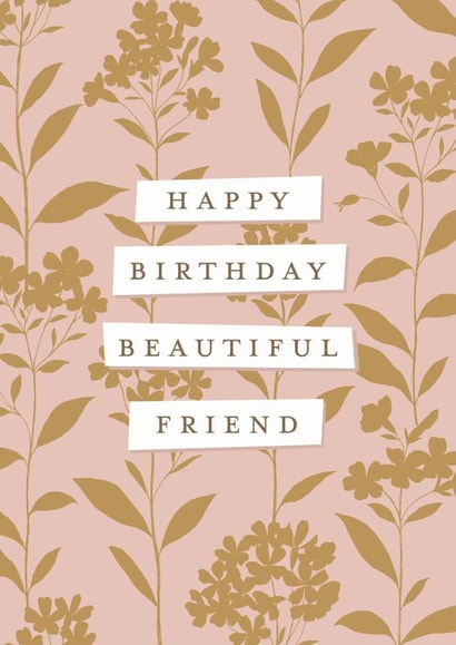 Floral silhouette beautiful friend card created by Gooseberry Moon