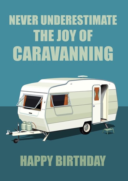 Birthday Caravan and Camping card created by RetroMotion Artwork