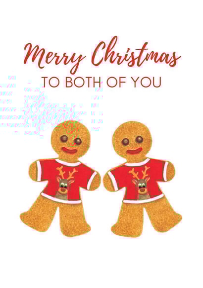 gingerbread Couple Christmas Card 19513 created by Karen Illustrates