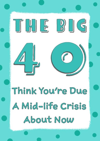 40 40th Birthday Card 19565 created by Jolly Ginger Cards