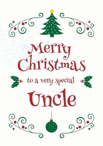 uncle adult Christmas Card 4826 created by Hello Fridays Studio