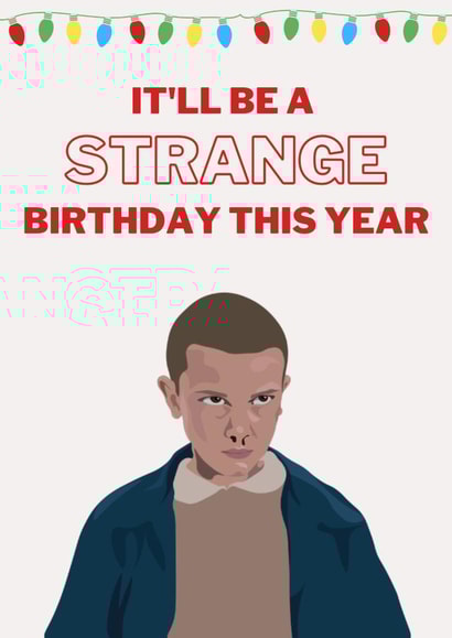 STRANGER THINGS eleven Birthday Card 42233 created by TEA Designs