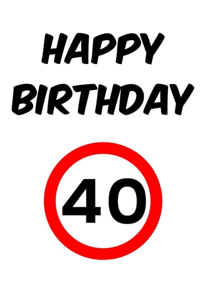 40 Happy Card 45981 created by Sean Robinson