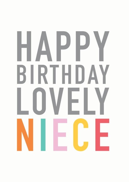 niece typography Birthday Card 10674 created by Studio 9