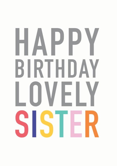 sister typography Birthday Card 10676 created by Studio 9