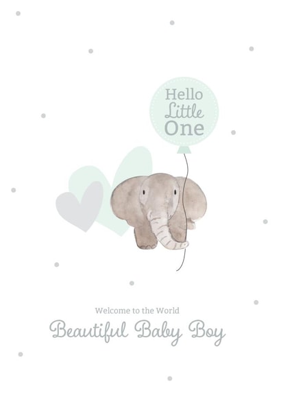 Hello little one new baby boy card created by Made by Mable