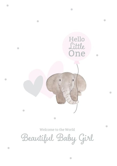 Hello Little One New Baby Girl Card created by Made by Mable