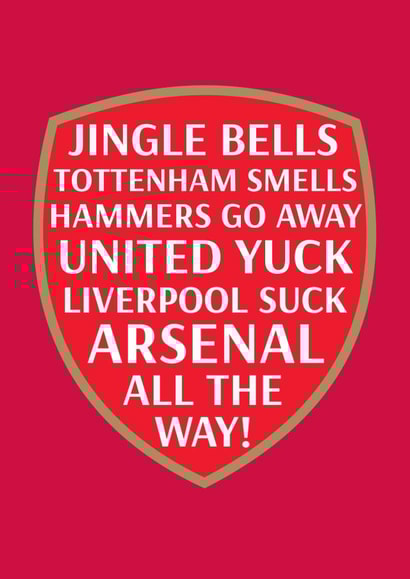 Arsenal Football Club Jingle Bells Card created by Pottsy Prints