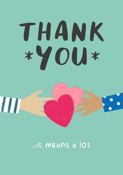 It Means A Lot Thank You Card created by Design By Day