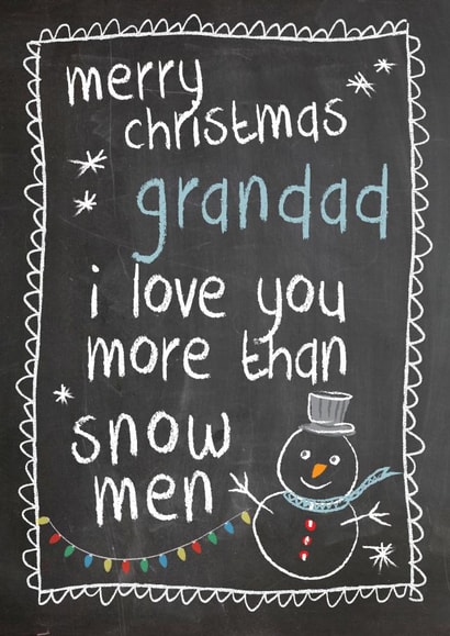 grandad snowmen Christmas Card 15252 created by Mad Philomena
