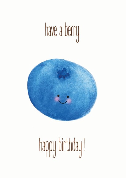 pun blueberry Birthday Card 20675 created by oh my golly gosh