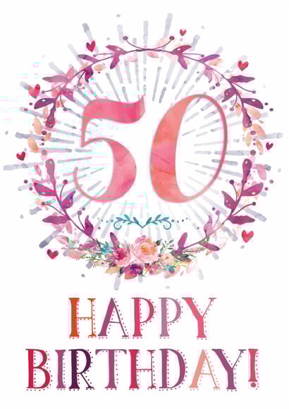 50th Birthday Greeting Card created by Natalie Ryan