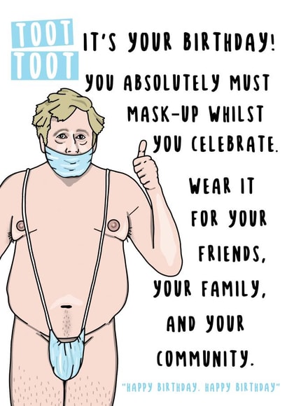 boris  boris johnson  Birthday Card 16299 created by Bubble&Cheek