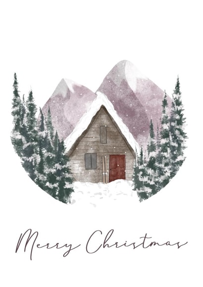 adult painting Christmas Card 17844 created by Laura Jayne Lettering