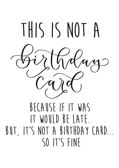 Belated  Late Birthday Card 15323 created by The Amyverse