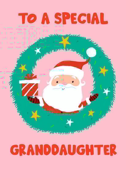 Granddaughter illustration Christmas Card 17030 created by Dale Simpson