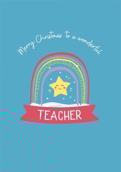 teacher wonderful Christmas Card 18776 created by Ollie&Frey